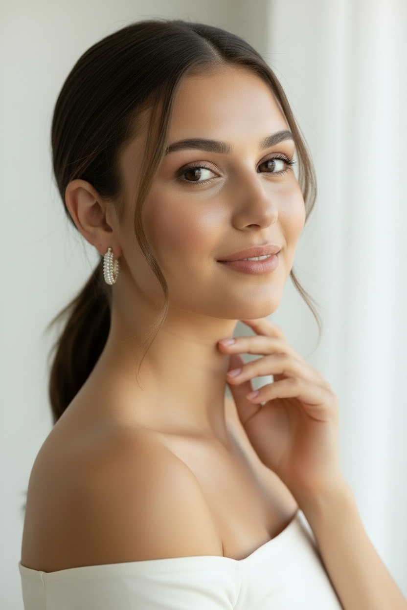 Fine Pearl Hoops