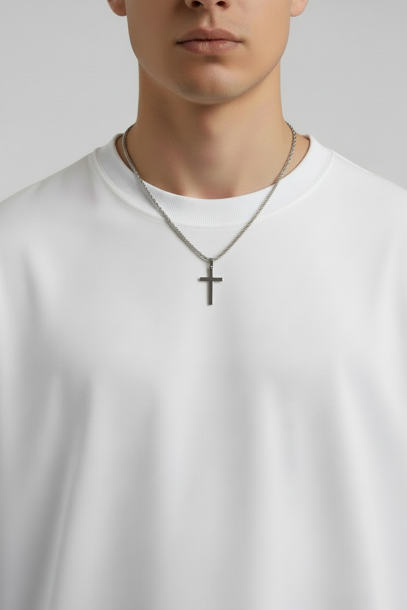 Men's 'Rob Hell' Cross Necklace