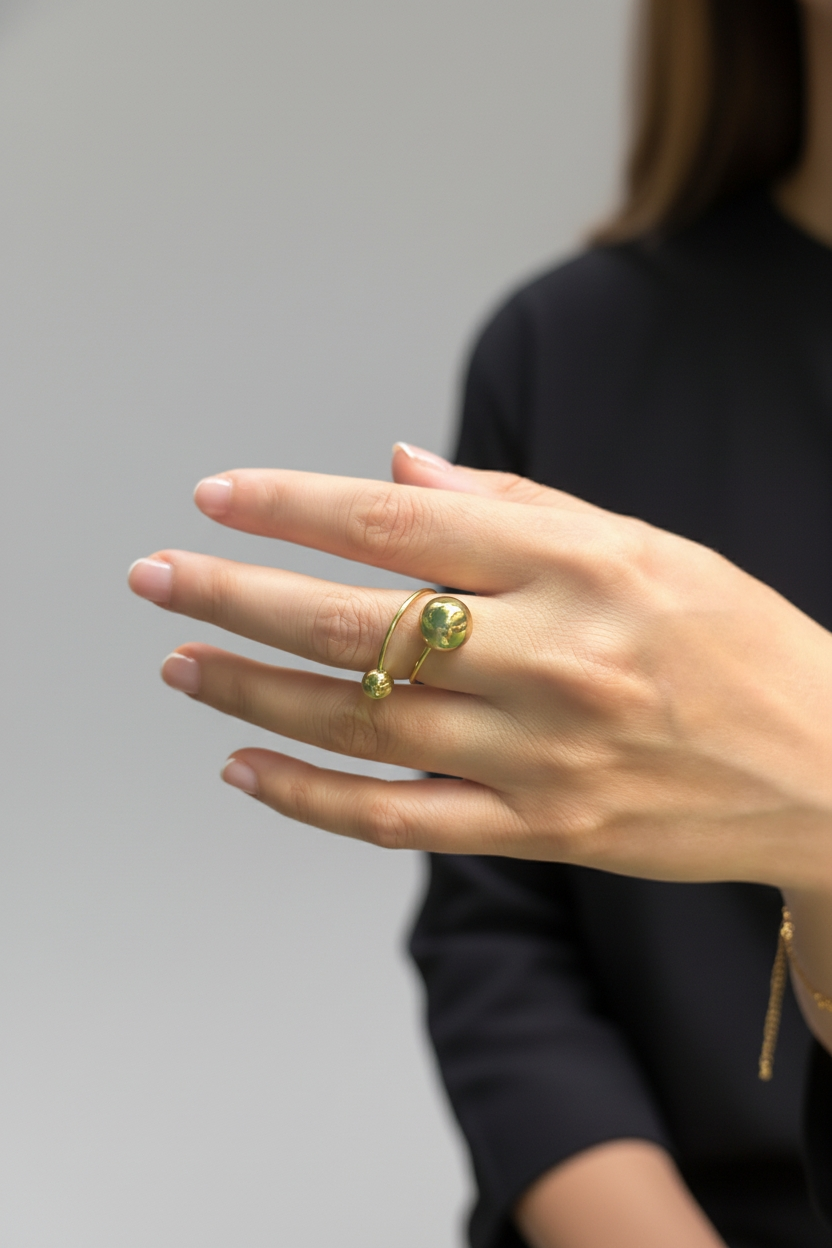 Gold Ball Ring