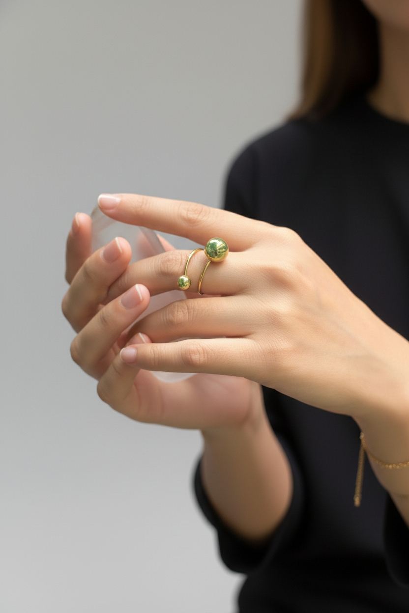 Gold Ball Ring